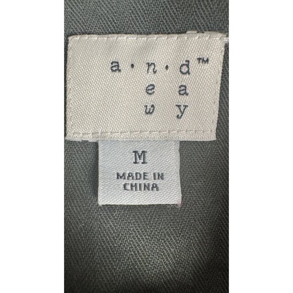 NWOT A.New.Day Medium Olive Green Cropped Cotton Jacket - Picture 2 of 11